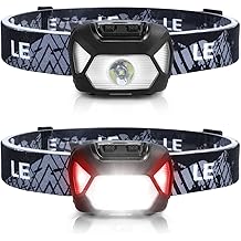 Faros LED Lepro, paquete de 2 faros LED s&uacute;per brillantes con 6 modos de iluminaci&oacute;n, resistentes al agua, faros LED livianos a bater&iacute;a para andar en bicicleta, correr, acampar para ni&ntilde;os y adultos