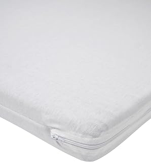 Meyco Baby Uni matrashoes voor reisbedjes (hoes van 100% katoen, zacht, huidvriendelijk, rekbaar, wasbaar & geschikt voor droger, afmeting: 60 x 120 cm), Wit