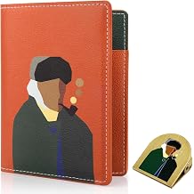 Lychii RFID Blocking Passport Holder Cover and Van Gogh Travelers Notebook Clip