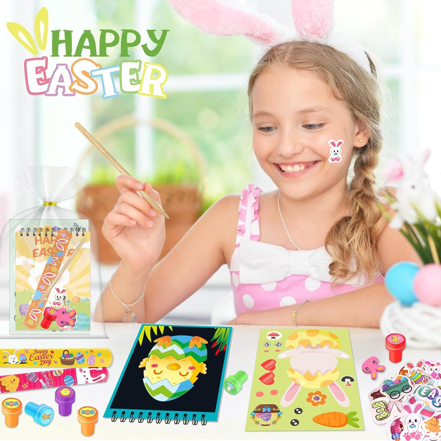 192 Easter Party Favors for Kids, 24 Pack Scratch Books Set Toys Bulk for Classroom Gifts Prizes, Easter Goodie Bags Stuffers Fillers for Boys Girls Student Party Crafts(scratch set)