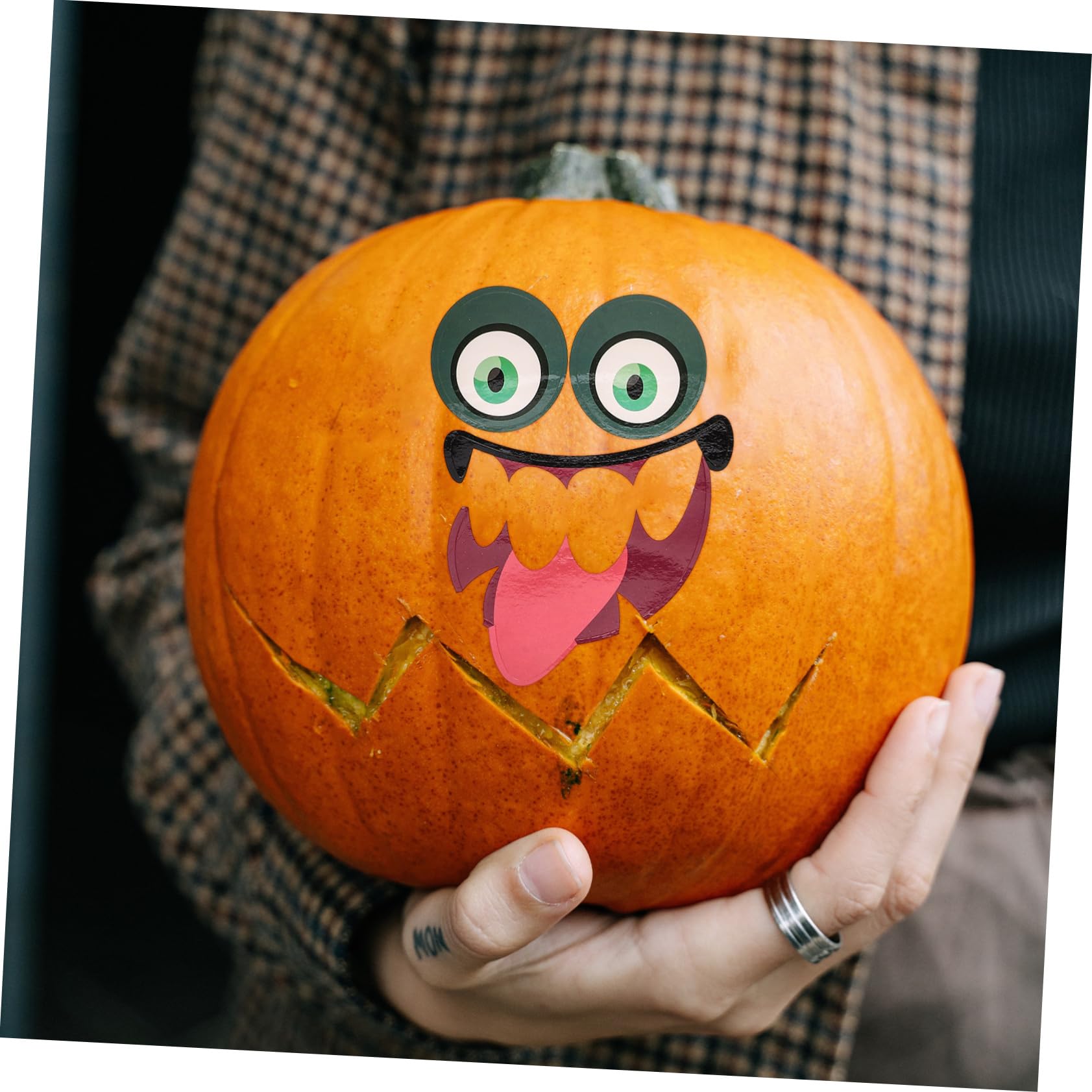 Halloween Kürbis-Aufkleber Set - 64 Lustige Gesichter Für Die Perfekte Kürbis-Dekoration