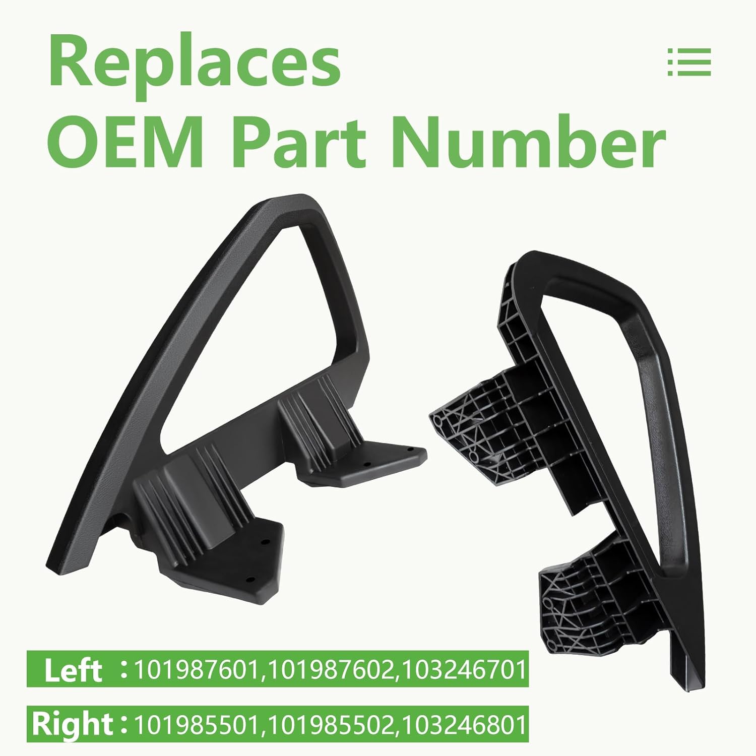 Golf Cart Arm Rest Hip Restraint for Club Car DS 2000-up Gas & Electric, Driver and Passenger Side, OEM# 103246701 101987602 103246801 101985502, 1 Pair