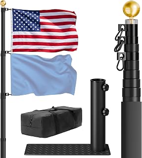 Flag pole with tire mount image
