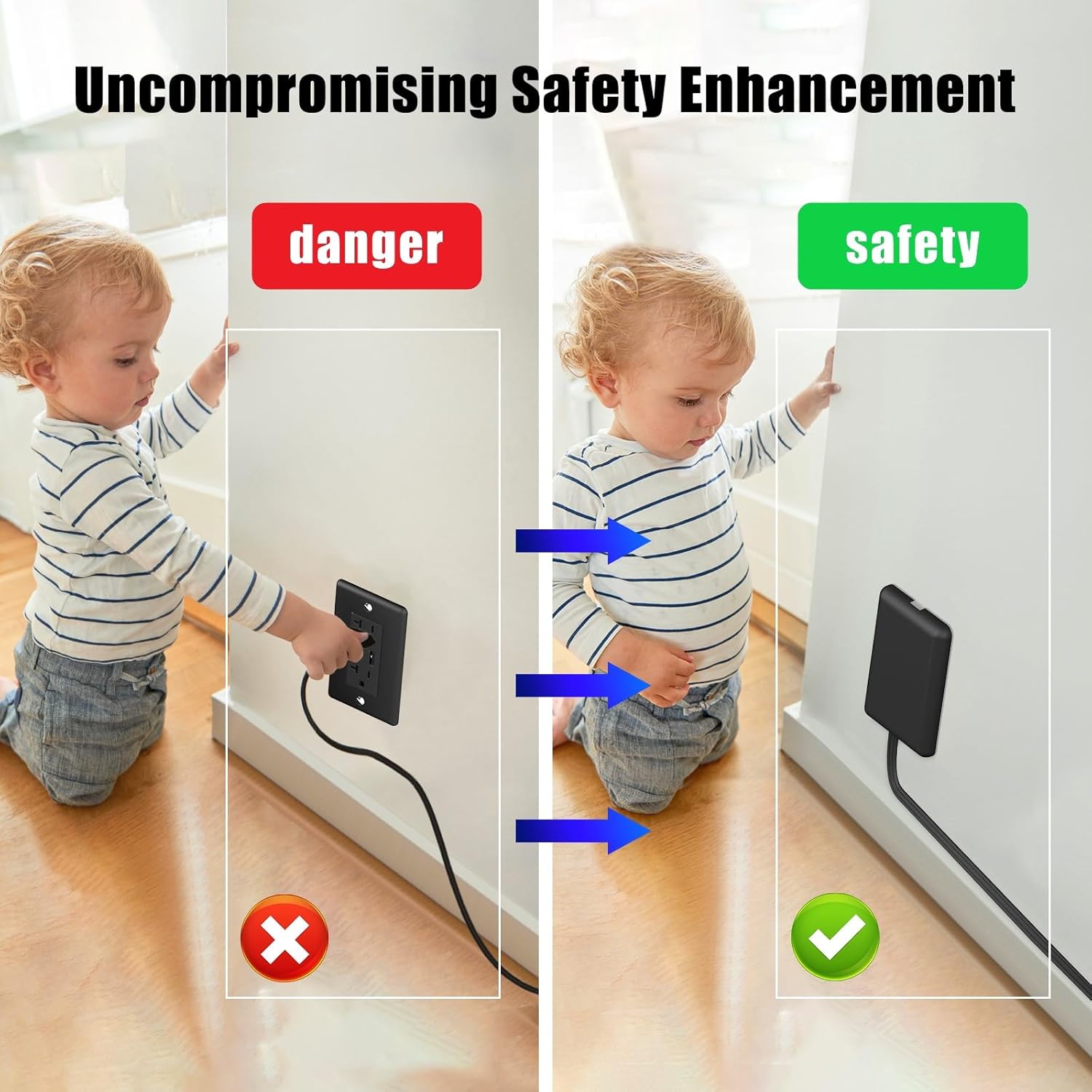 Hide Outlets! Ultra-Flat Power Strip 3FT 5 71FClSmXYBL. AC SL1500