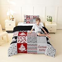 Vista 63 de Erosebridal Juego de ropa de cama personalizado con diseño de carrera de barril, colcha occidental a cuadros, juego de edredón con estrellas