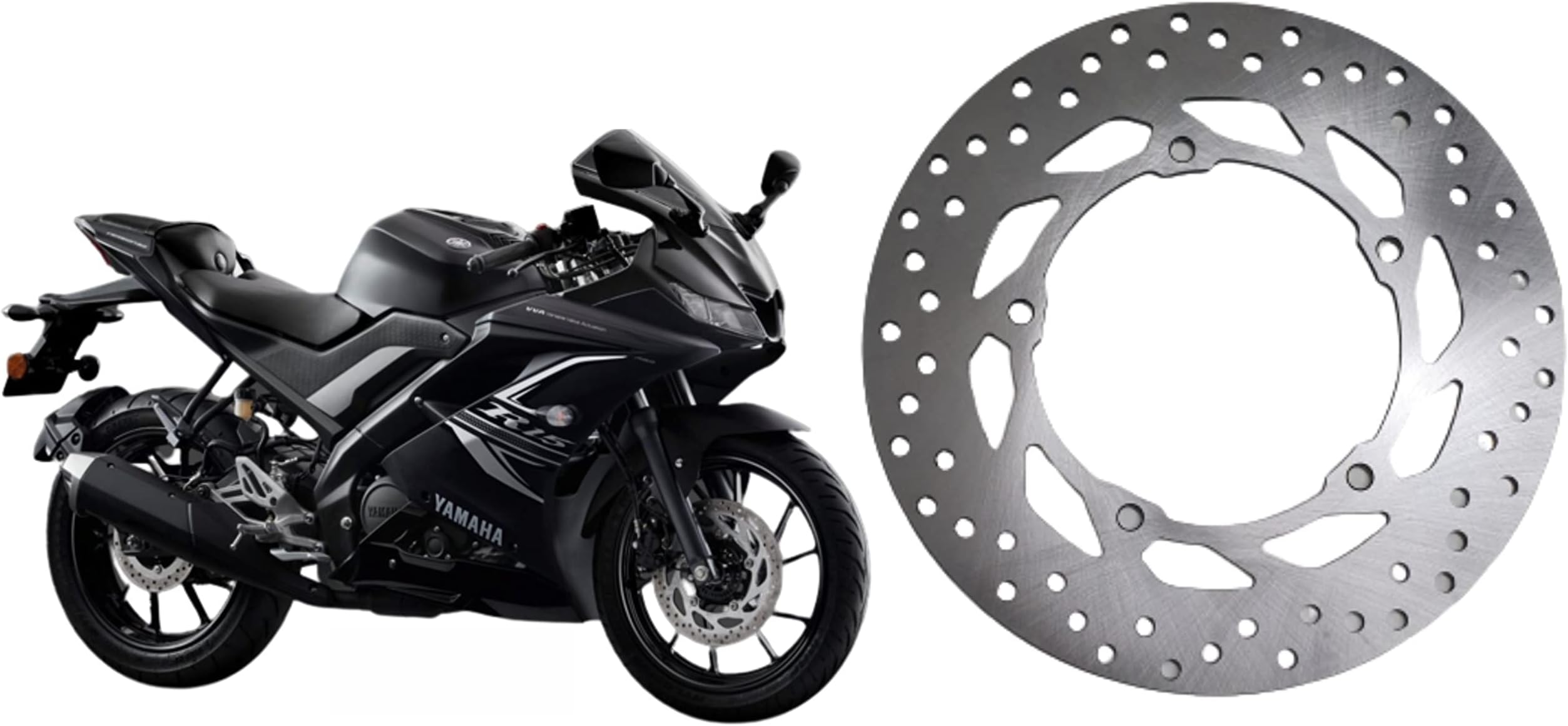 AUTOPLEX Front Brake Disc Plate Compatible For YAMAHA R15 Version-2(V2) & R15 Version -3(V3) (Front R15 V2 Disc Plate)
