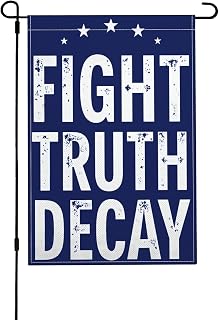 Fight Truth Decay Flag Pro Democracy Resistance Liberals And Progressives Garden Flags 12x18 Double Sided Burlap Yard Signs
