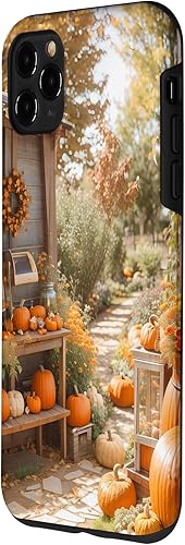Miniatura 2 de Funda para iPhone 11 Pro Max Cozy Autumn Pumpkin Garden Fall Sunny Afternoon Scene