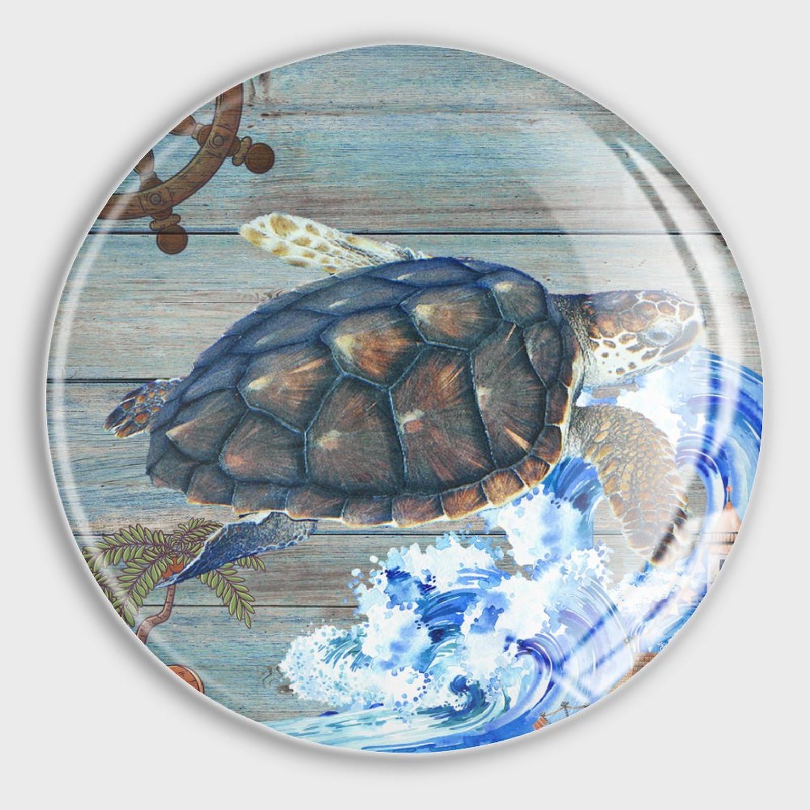 Aimants de réfrigérateur tortue de mer déco magnets frigo verre mer