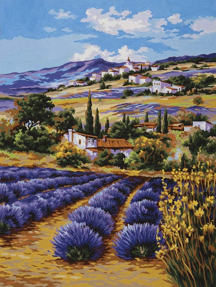 Collection DArt - 10459 Canamazo Design Wall Art 30 x 40 cm, Country Landscape Colour: One Size: Unic.
