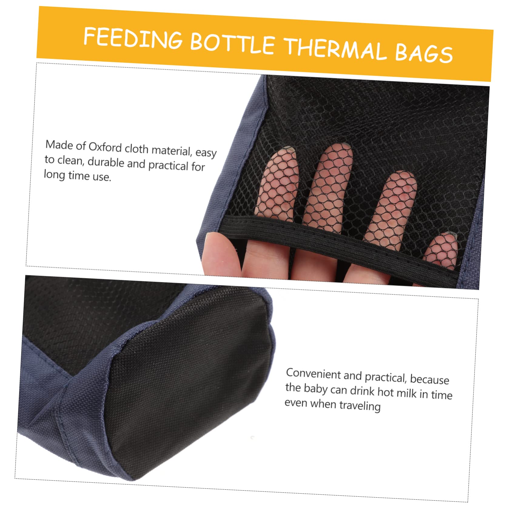 Hemoton Insulated Baby Bottle Bag 2pcs Milk Bottle Thermal Bags Portable Milk Warmer for Baby