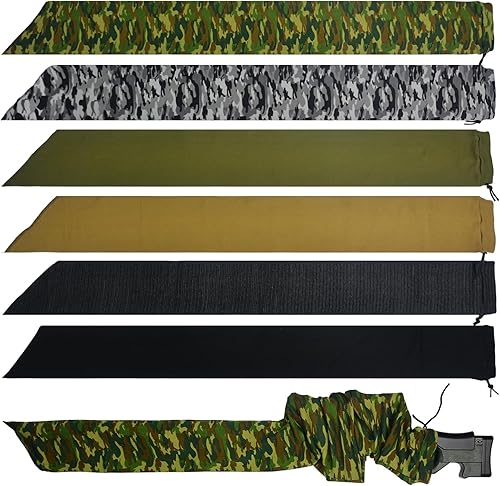 54 * 6 inch Extra Wider Silicone Treated Gun Socks For RiflesShotguns, Soft Gun Case for Shooting, Holster Holder Fit for Scopes, Pistol Grips and