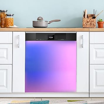 Kcldeci Bright Eco Gradient Dishwasher Magnetic Cover for Door Front Refrigerator Magnet Decor Sticker, Magnet Panel Decal for Fridge Home Appliance