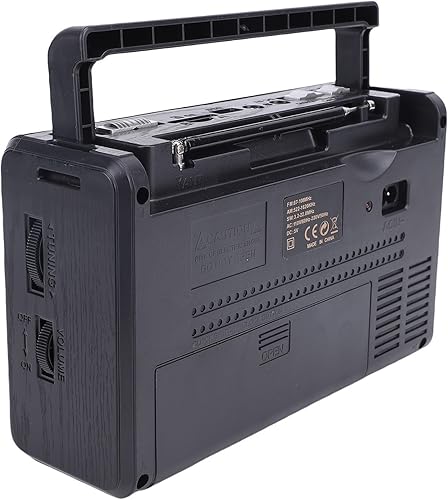 Miniatura 9 de Heayzoki Radio Bluetooth retro, radio portátil AM FM SW, altavoz 4 en 1 con reloj y linterna, batería de larga duración, sonido claro, para el