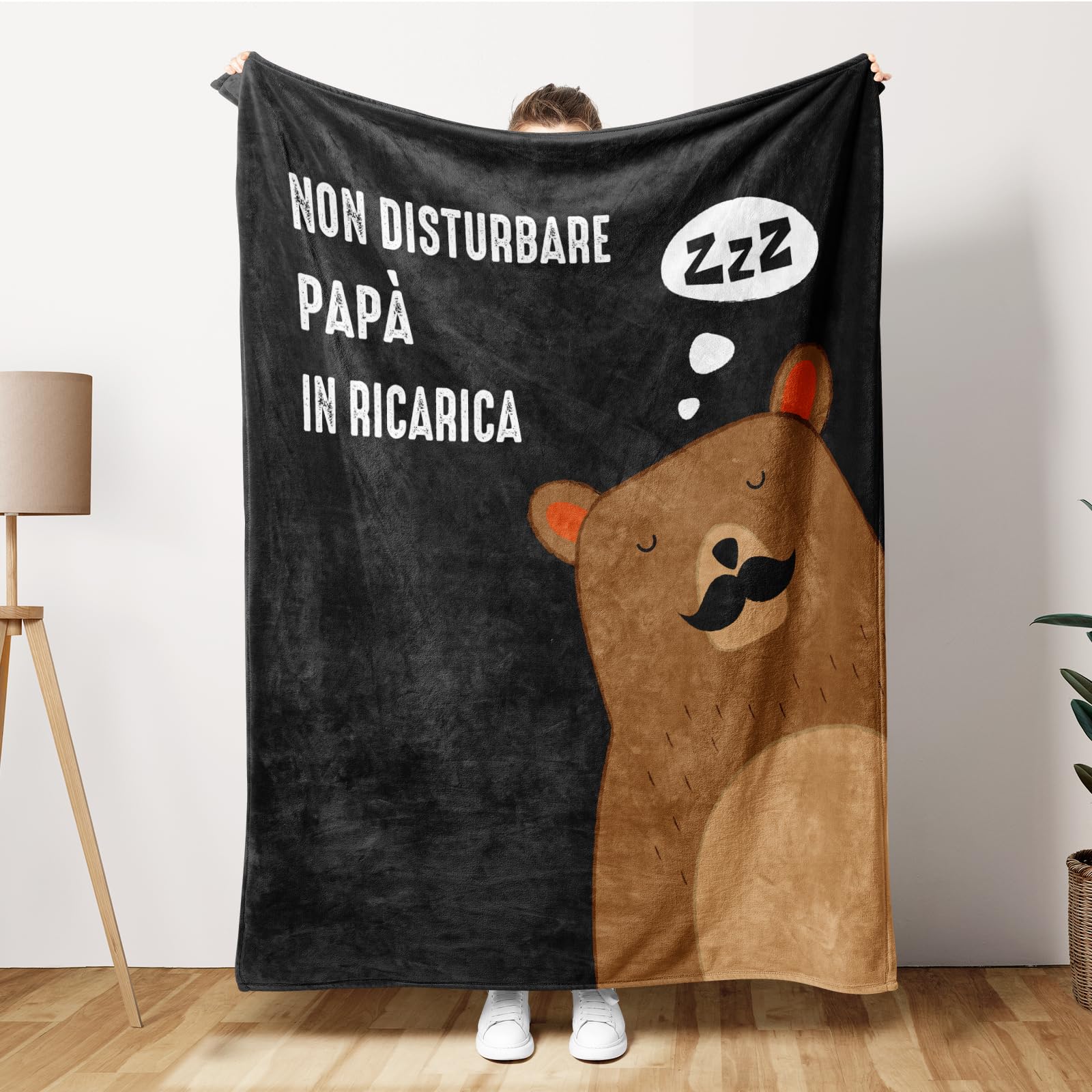 Coperta Divertente Per Papà - Regalo Originale Con Gatto E Scritta Humor - Foto 7