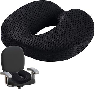 Generisch Cojín elevador de silla, cojín de asiento de escritorio - Cojín antideslizante para silla de ordenador de alta densidad - Cojín de esponja transpirable para asiento de coche, silla de