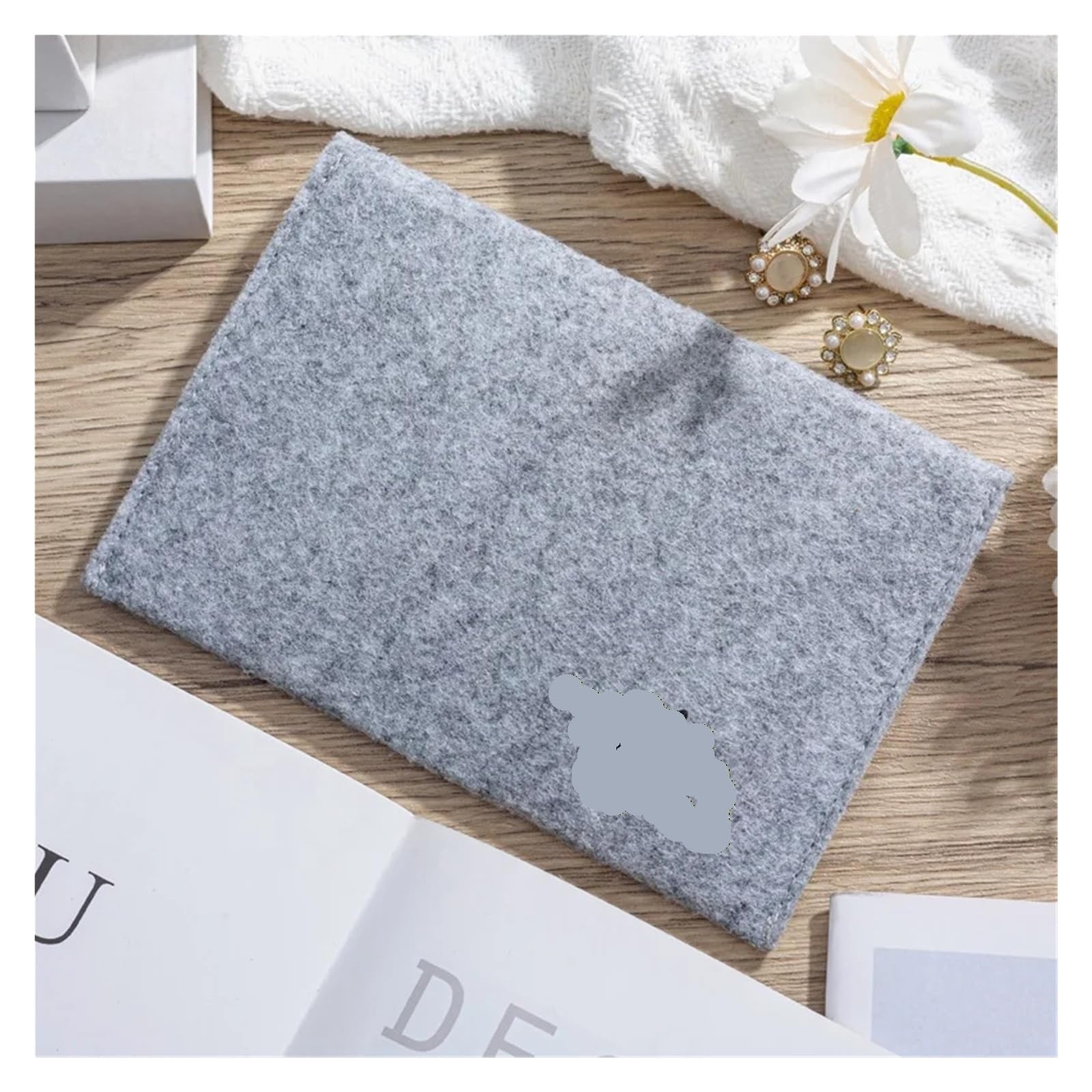 Borsa Portadocumenti In Feltro Buste postali in feltro personalizzabili da 10 pezzi con bottone a pressione for un design personalizzato(Dark Gray,23x31cm)
