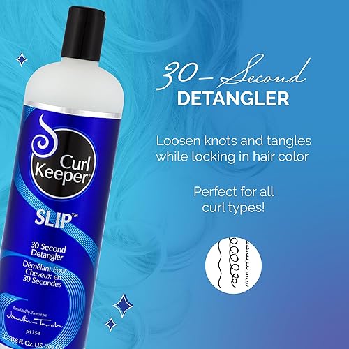 Miniatura 8 de Curl Keeper Spray desenredante para cabello rizado, 8 onzas líquidas, acondicionador sin enjuague para hombres, mujeres y niños, spray desenredante