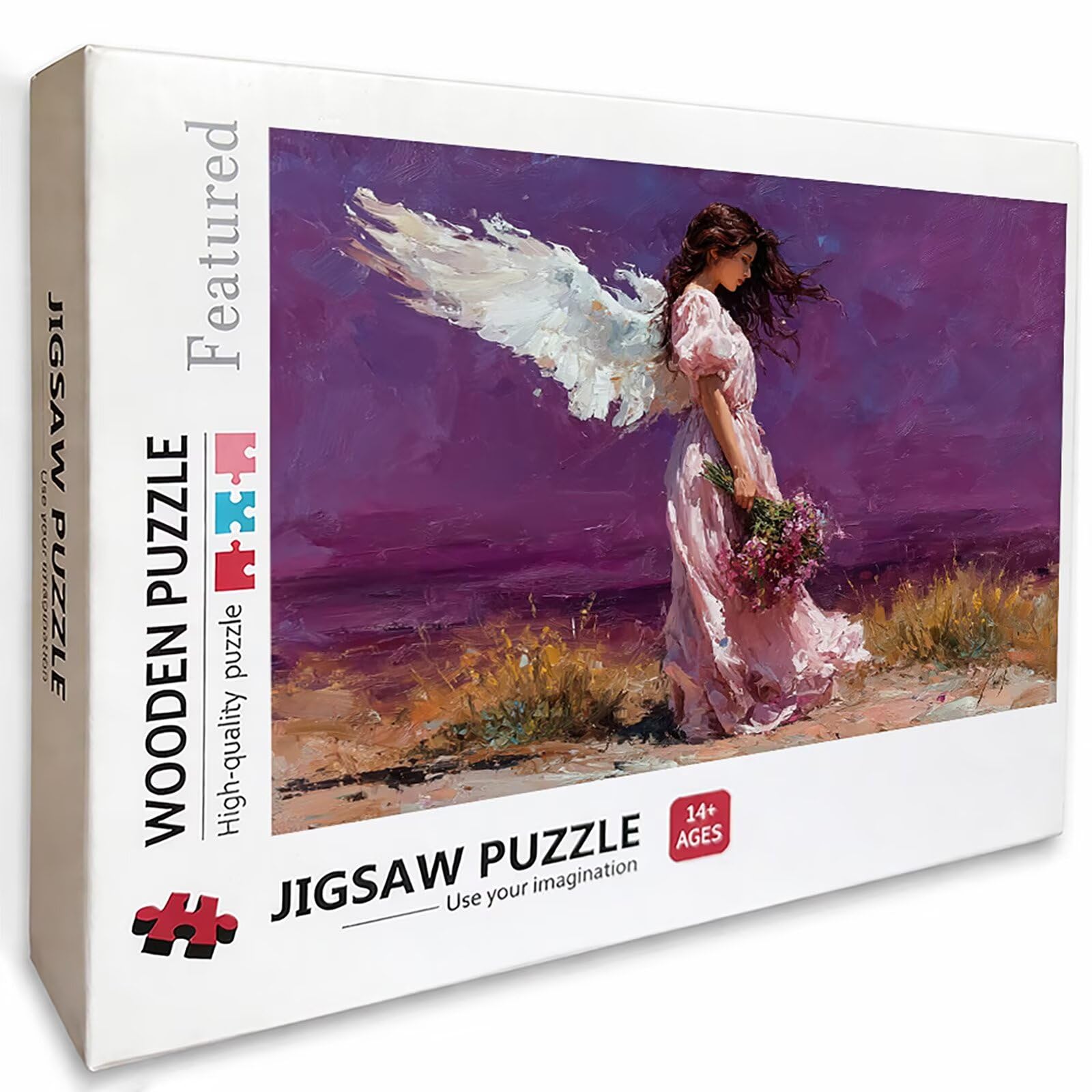 Puzzle 4000 elementów dla dorosłych, fioletowe, drewniane puzzle 142 x 86 cm, części ściśle do siebie pasują, dla mężczyzn, kobiet, starszych seniorów, relaks i odstresowanie, prezenty, dekoracja