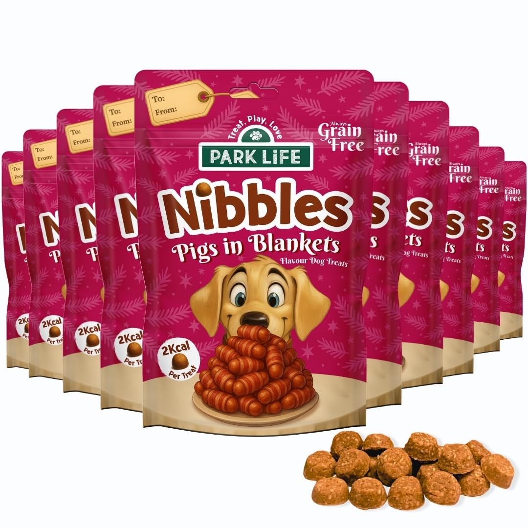 PARK LiFE Nibbles Little Rewards Pigs in Blankets Flavour, Dog Treat, Puppy Training Snack, 10 x 100g