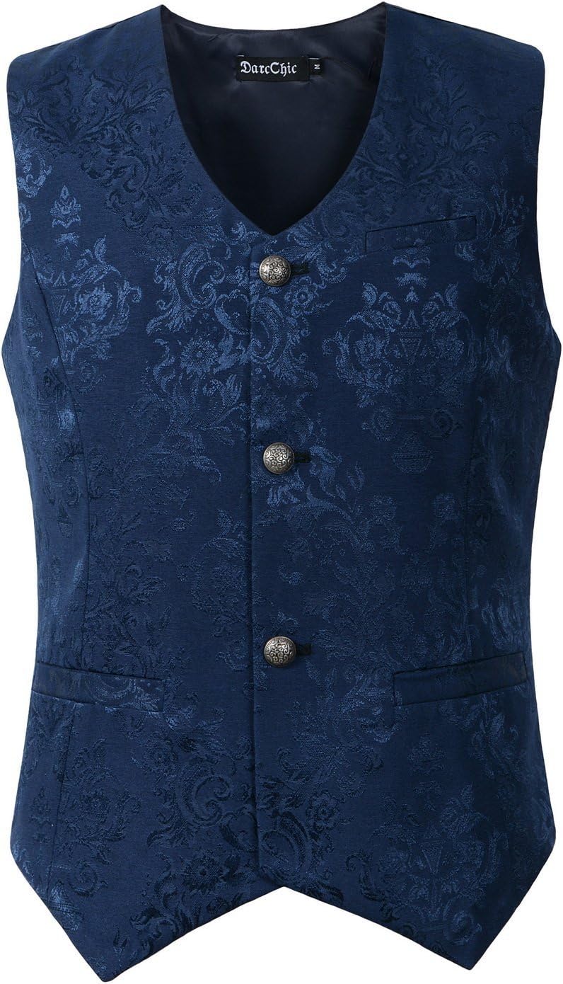 Mens Gothic Vest Waistcoat Steampunk Victorian