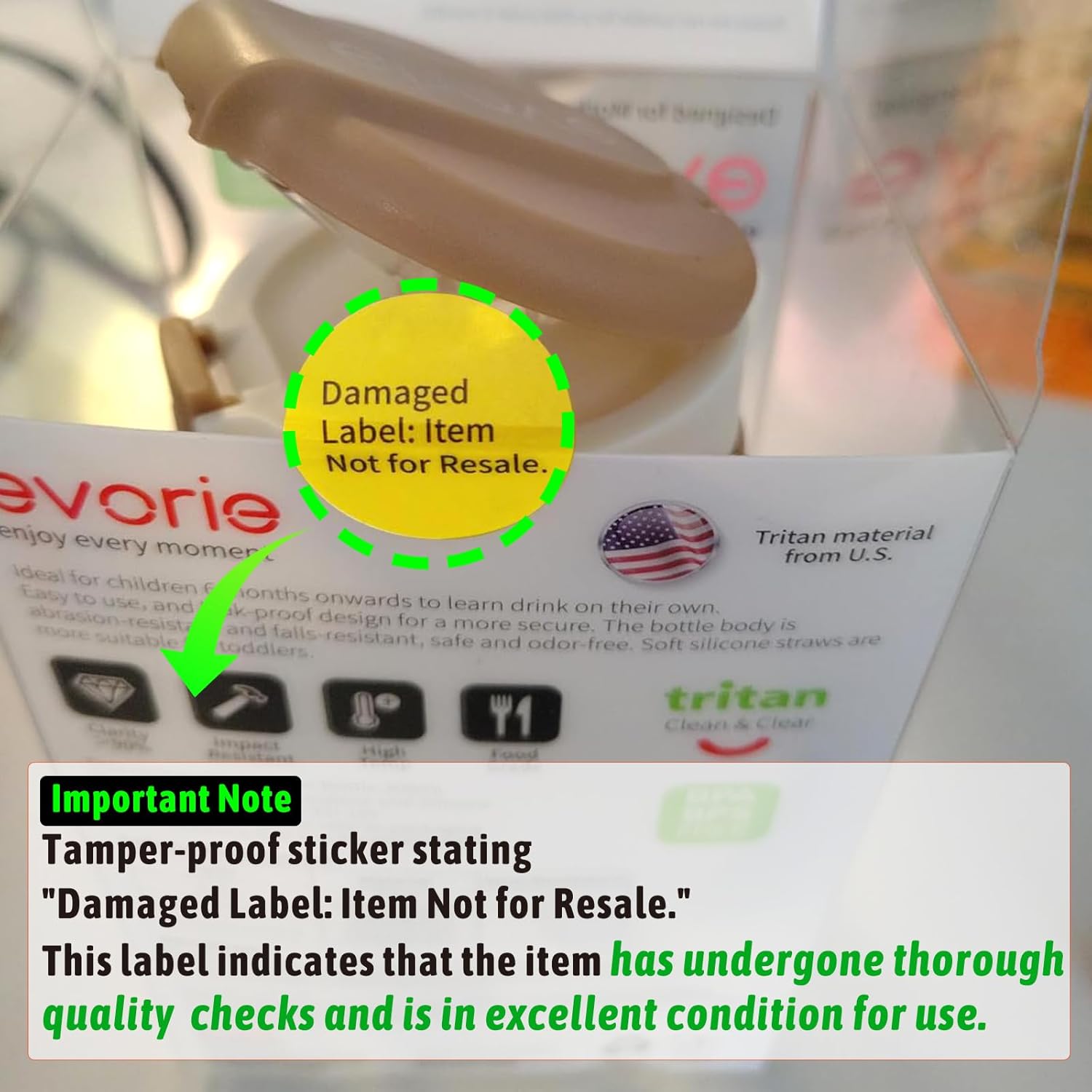 Evorie Tritan Weighted Straw Sippy Cup with Handles for Baby and Toddlers, Spill Proof Baby Water Bottle with Straw for 6 Months and up, 7 Oz, Infant Training Water Bottle (Pink Fairy Tale) - Image 5