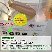 Vista 5 de Evorie Tritan - Vaso para beber con popote con peso con asas para bebés y niños pequeños, botella de agua a prueba de derrames con popote para 6