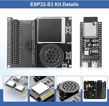 ESP32 S3 ESP-S3-Devkitc-1 N16R8 Motherboards with IPEX Interface + XiaoZhi Base Board ESP32 S3 Boards with WiFi Bluetooth 5.0 Type-C Interface Compatible with Arduino