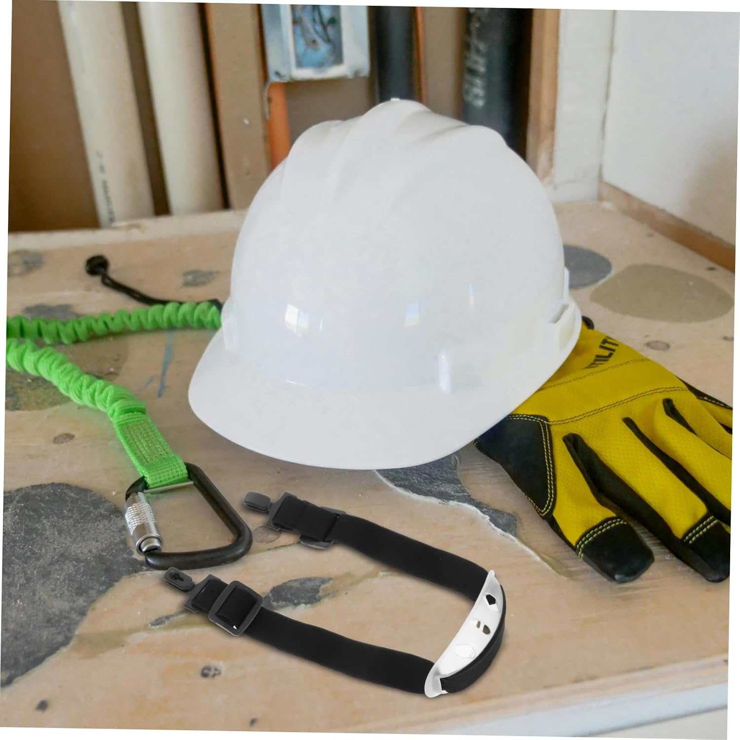 2pcs Black Visor Helmet Chin Straps for Men Compatible Construction Helmets Accessory Enhancements Sports Chin Straps