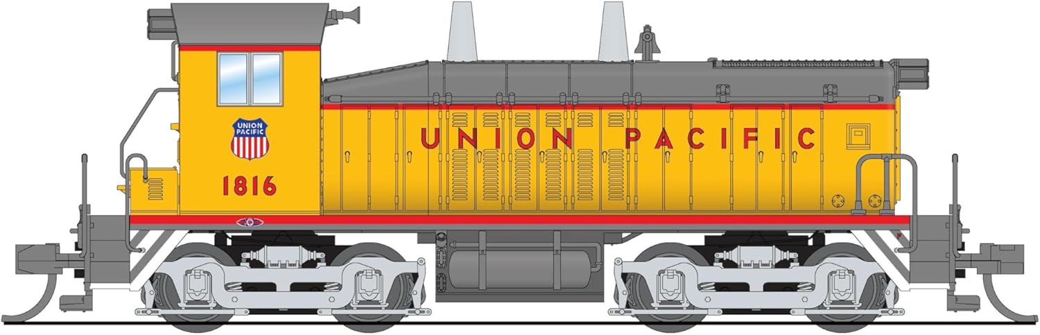 Broadway Limited 9391 EMD SW7 Switcher, UP 1821, Yellow & Gray, No-Sound/DCC-Ready, N Scale