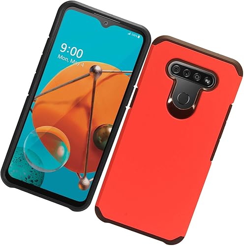 Miniatura 30 de Para LG K51, LG Reflect (LM-K500) - Funda híbrida para teléfono con imagen - AD1 mármol negro