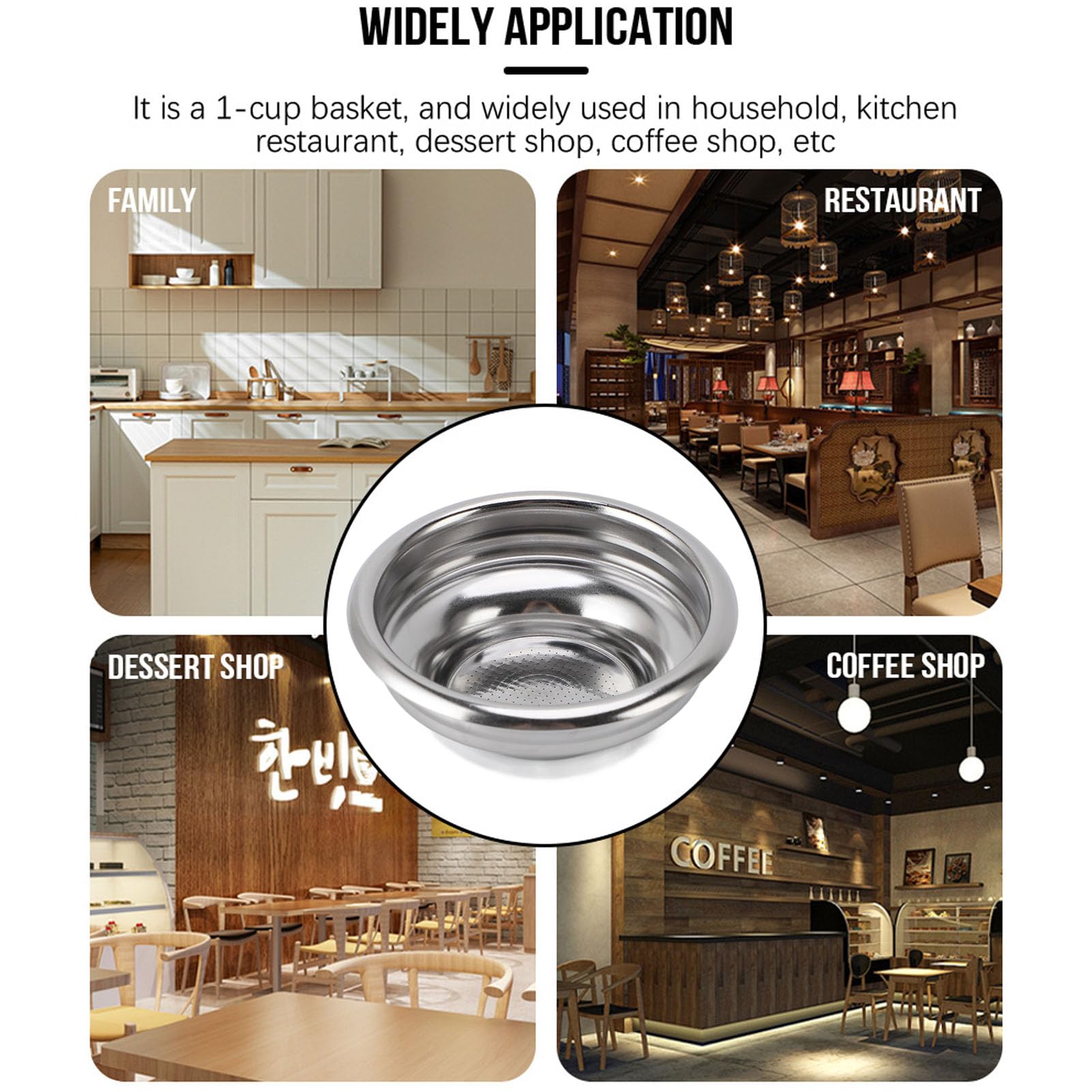Filtres à Café Réutilisables En Acier Inoxydable - Lot De 2, Diamètre 51 Mm - Pour Distribution D'eau Espresso