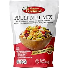 FRUIT NUT MIX TRAIL MIX by PREMIUM ORCHARD - Gourmet Trail Mix Bulk Blend of Mixed Nuts &amp; Dried Fruit - Healthy Vegan Snacks, Snack Nut Mix, Plant Protein Source, Non-GMO, Natural - 18oz