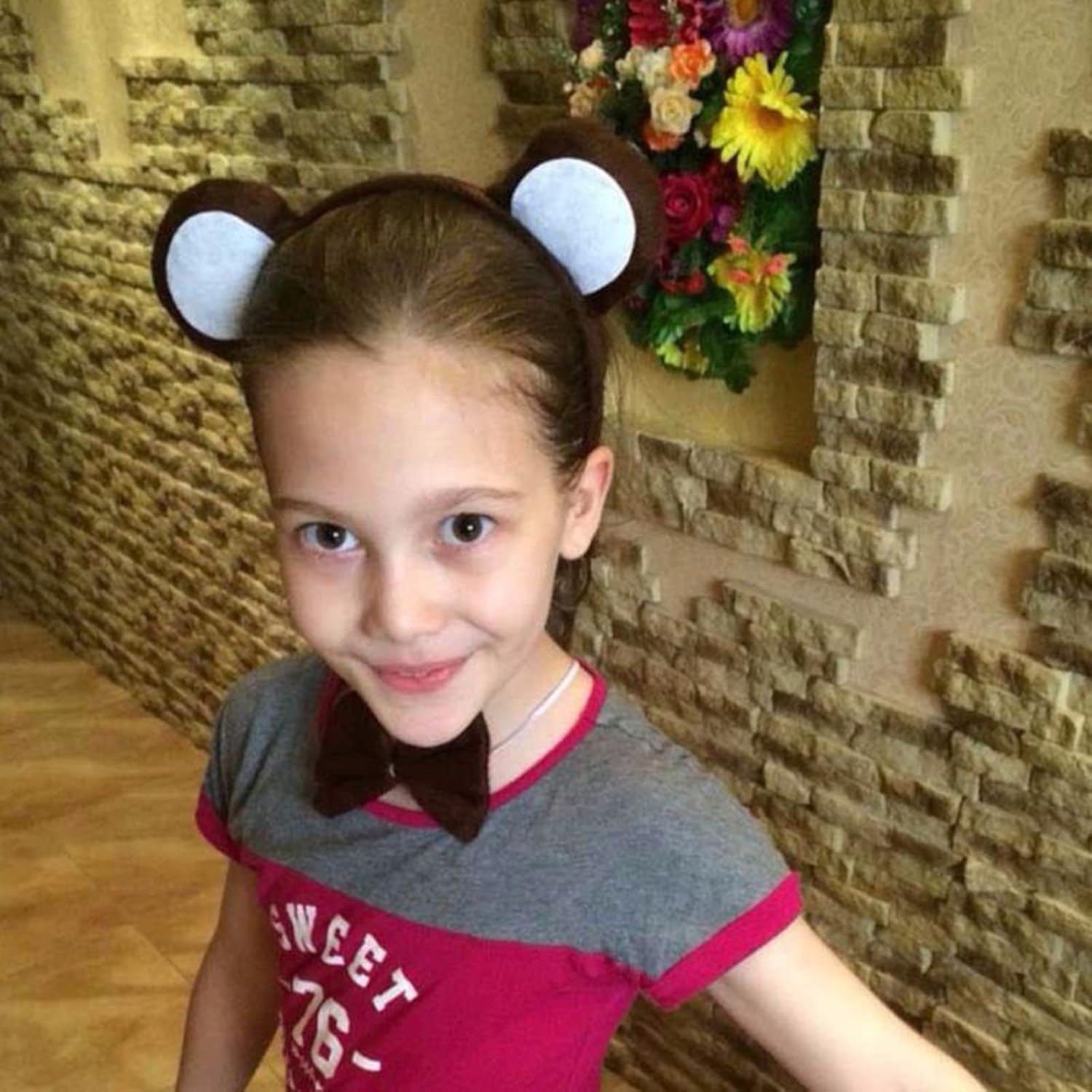 BinaryABC Halloween Monkey Cosplay Costume Set,Monkey Ears Headband Bowtie and Tail,Halloween Costume Assesories(Brown) - Image 7