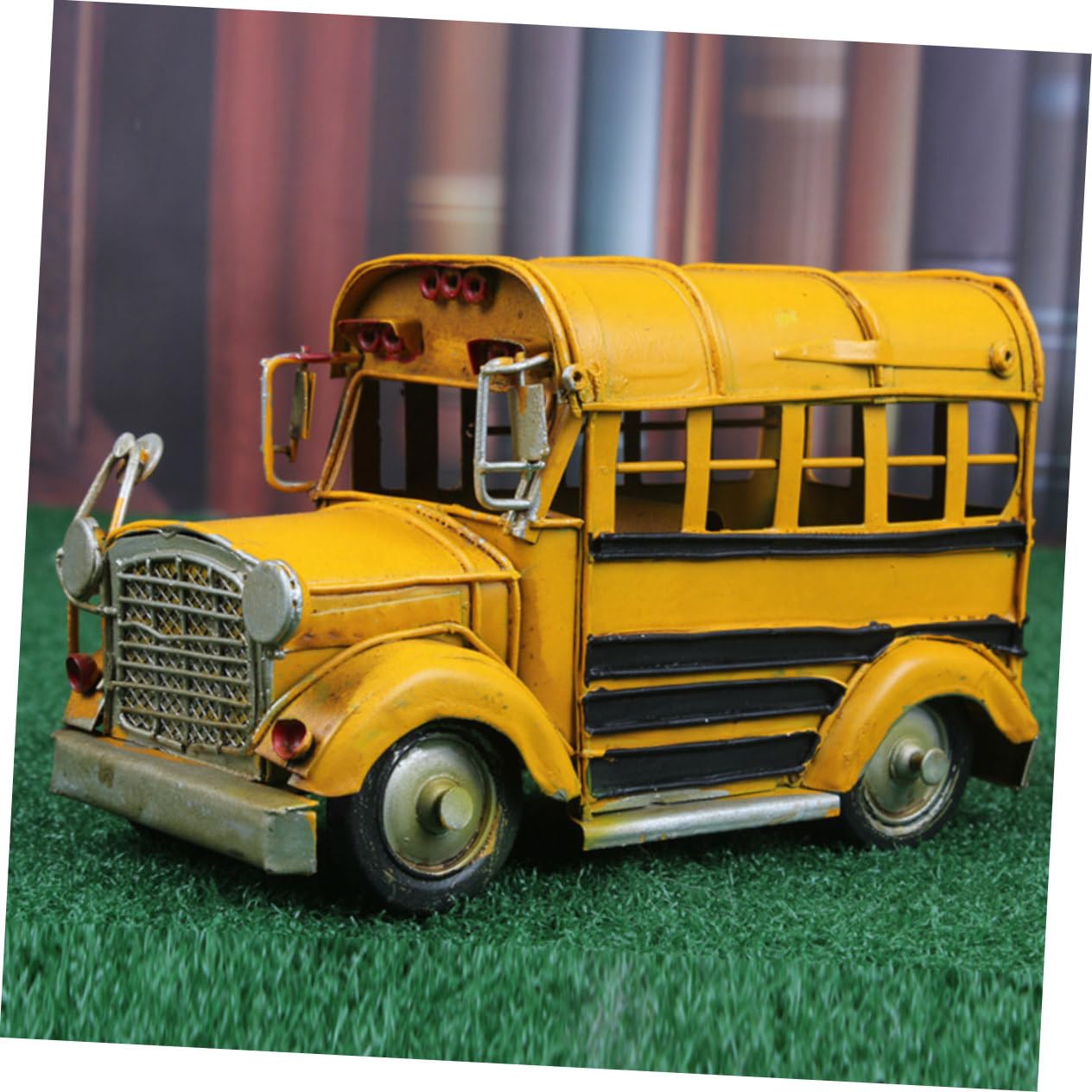 Automodell Einzigartiges Oldtimer Modell mit Detaillierter Verarbeitung aus Eisen Retro im Antiken Stil Klassische Vintage Dekoration für Büro und Zuhause