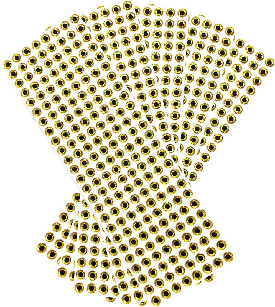 8mm 3D Fish Lure Eyes, 1000 Pcs Gold Color, for Custom Lure Making & Tackle Crafting, Includes Adhesive Backing, Ideal for Jigs, Crankbaits, Spoons & DIY Fishing Lures