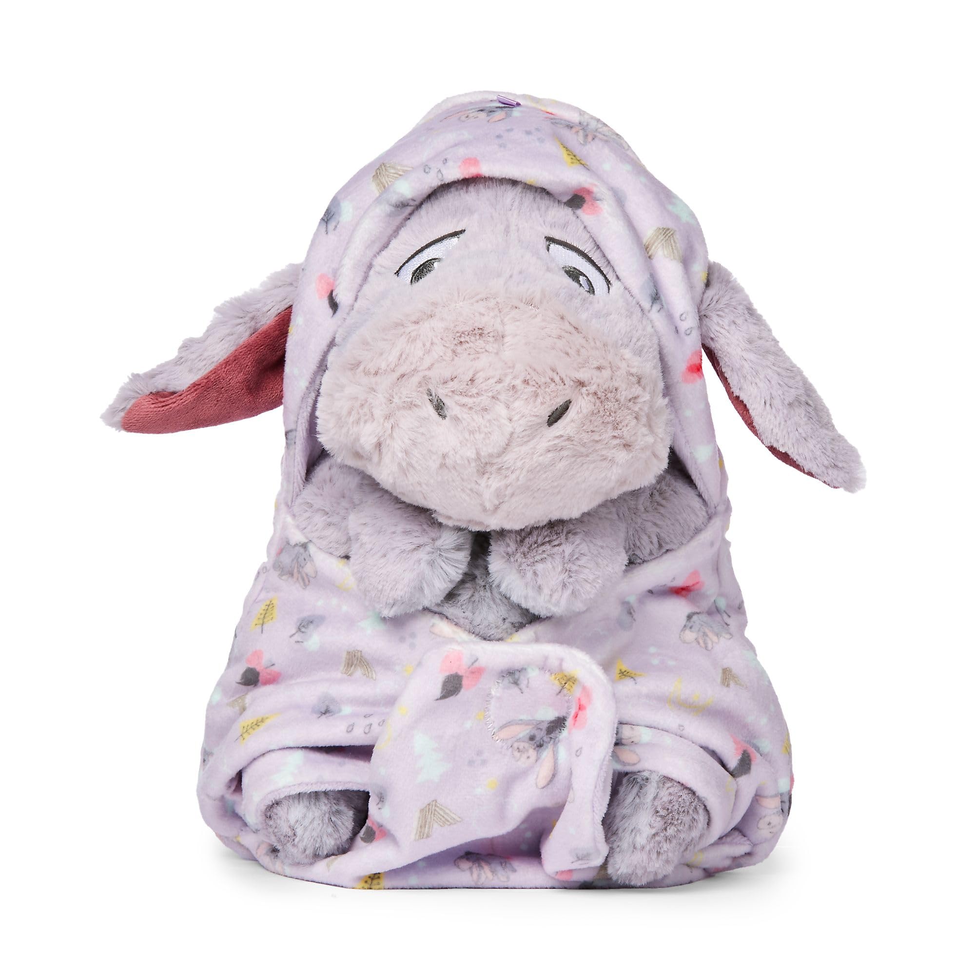 Disney Store Official Baby Eeyore Soft Toy, Winnie the Pooh, 27cm / 11", Baby Donkey Plush with Removable Blanket