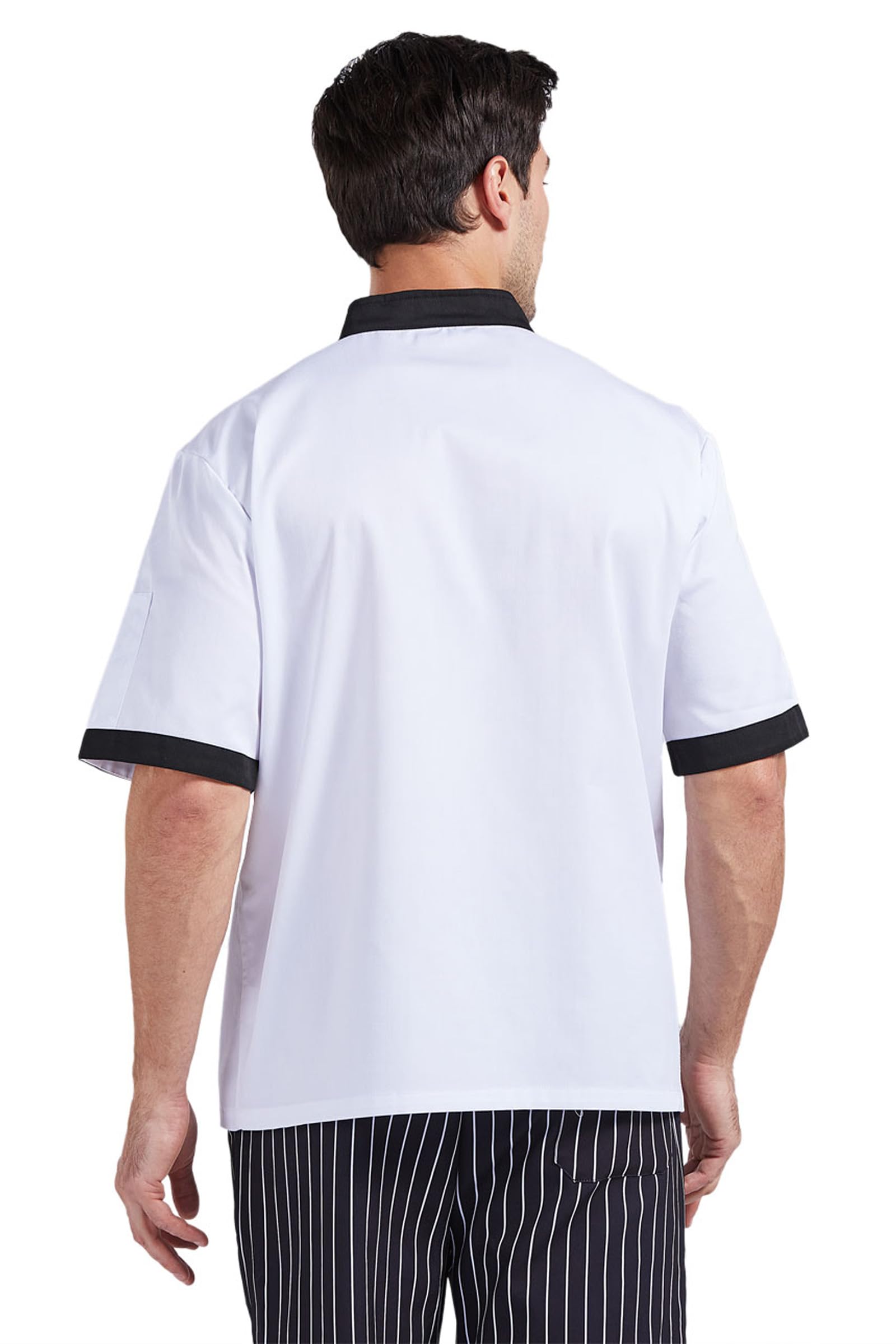 Nanxson Unisexe Veste de Cuisinier Professionnel Blouse de Cuisine Manches Longues avec Poche pour Cuisinier Serveur Hôtel Restaurant Bar CFM0016