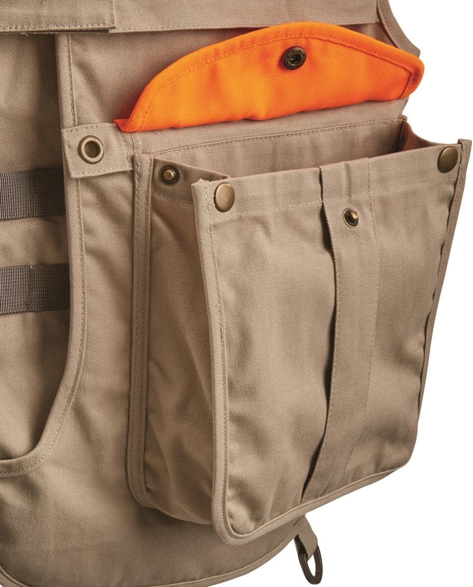 Guide Gear Men's Upland Vest for Bird Hunting, Orange with Back Game Pouch - Image 9