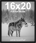 Americanflat 8.5x11 Cadre photo avec verre résistant aux étincelles - Rationalisation de la collecte - Cadre de photo à la frontière mince pour l'affichage de la table et du mur - Matériel de suspension et support Easel inclus - noir