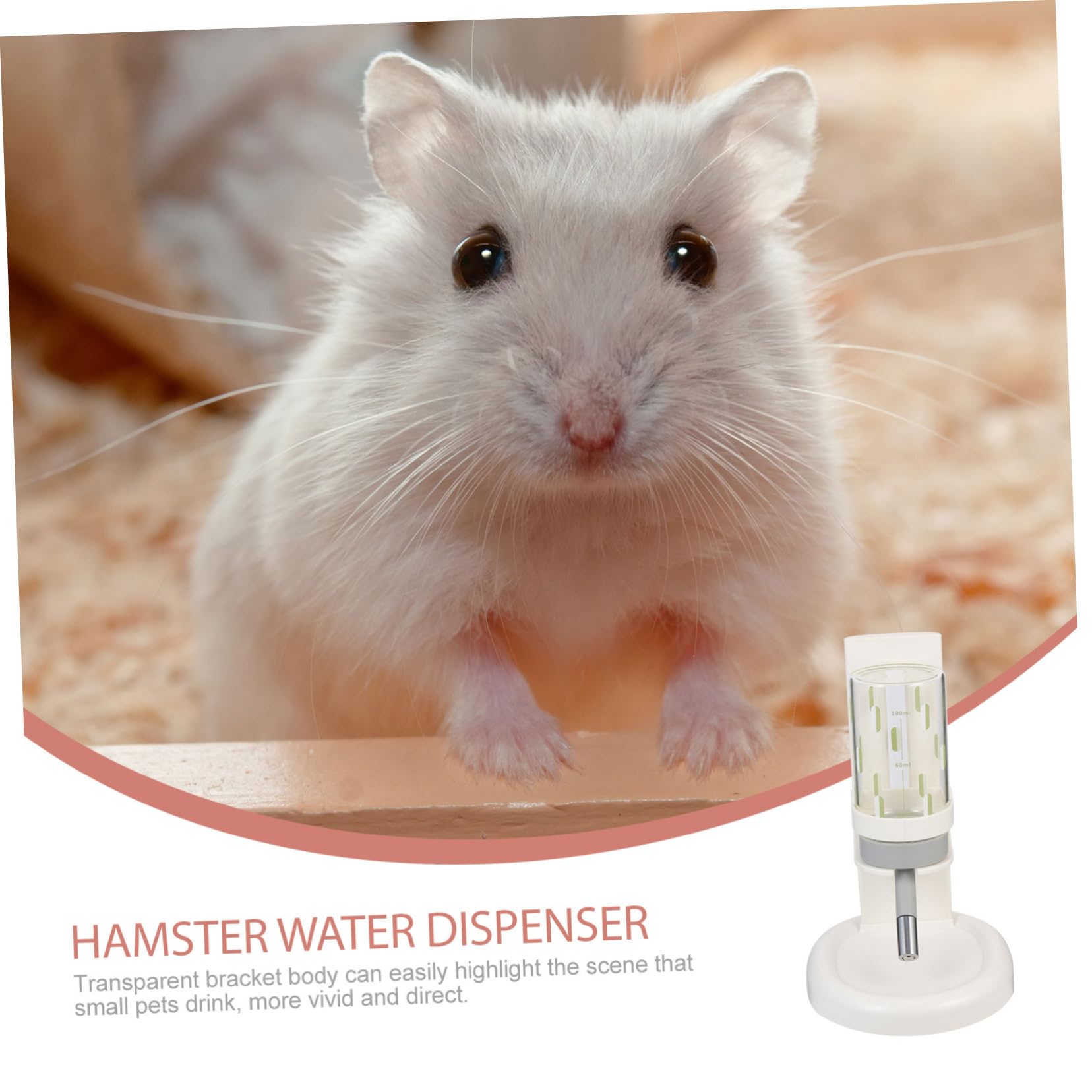 Wasserspender und Auslaufsicherem mit Transparenter Flasche Hamster