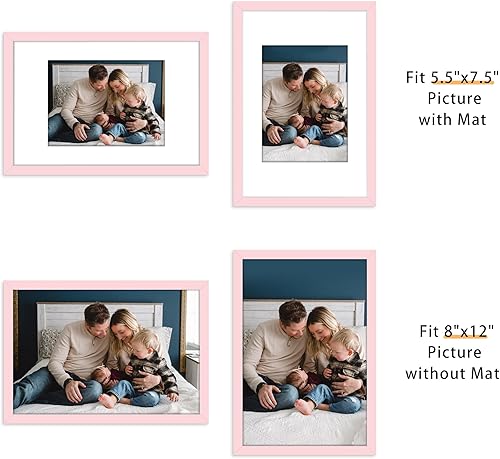 Miniatura 323 de Picrit - Juego de 12 portarretratos de 5 x 7 pulgadas para colgar en la pared o exhibir sobre una mesa, para fotos de 4 x 6 con paspartú o 5 x 7