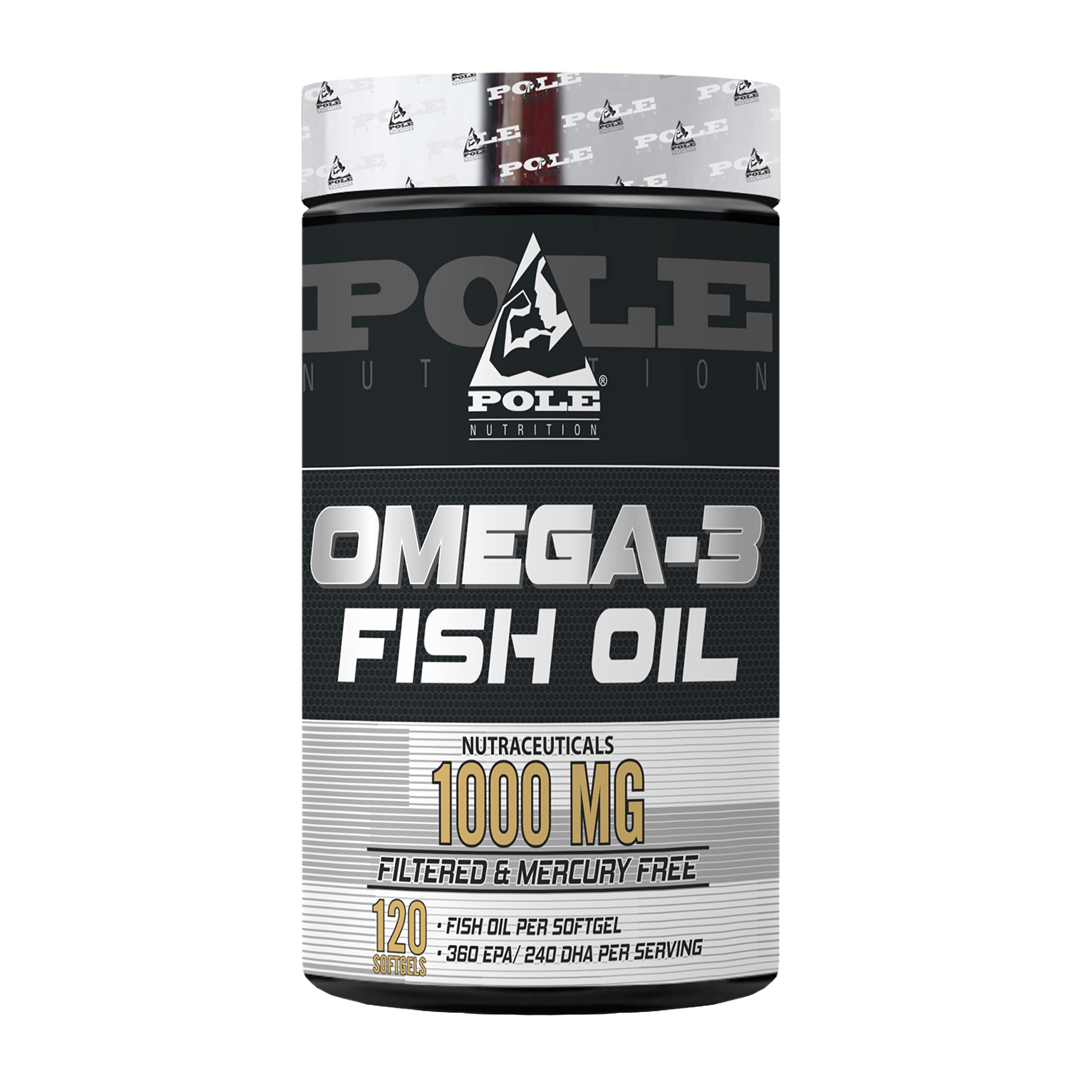 Pole Nutrition Omega-3 Fish Oil 1000mg - 120 Softgels | High Potency Essential Fatty Acids for Heart Health & Wellness (B08SKL6XJ6) Amazon Price History, Amazon Price Tracker