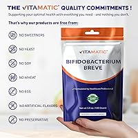 Vista 6 de Vitamatic Bifidobacterium Breve Probiotic Powder - Apoyo para la salud digestiva - 3.5 onzas (3.5 onzas) - 100 porciones