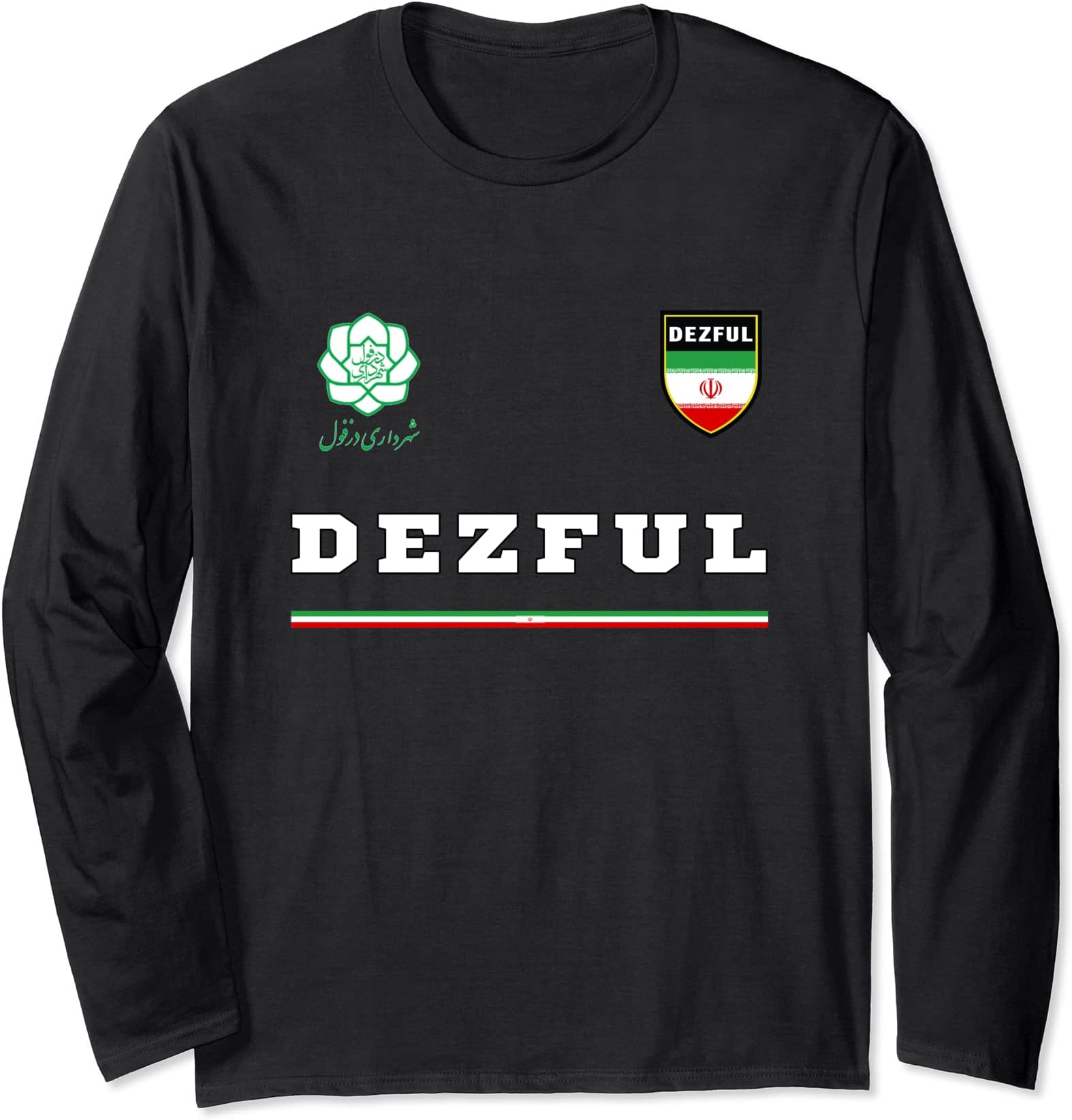 Dezful Sports/Soccer Jersey Tee Flag Football Long Sleeve T-Shirt