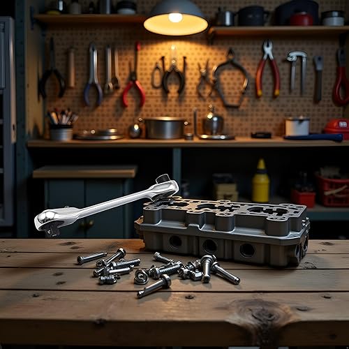 Miniatura 8 de Llave de trinquete plateada de 1/4 de pulgada Mini de doble cabeza de 72 dientes y broca de destornillador Juego de trinquete Rotador Accesorios