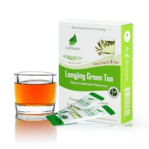 Longjing Té instantáneo orgánico en el camino LeCharm 100% té verde natural, bebida sin azúcar en polvo de té cristalizado instantáneo para agua