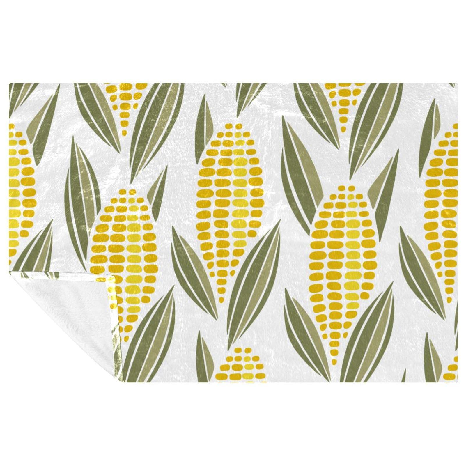 Plaid maïs doux anti-courants d'air couverture chaude pour lit et canapé