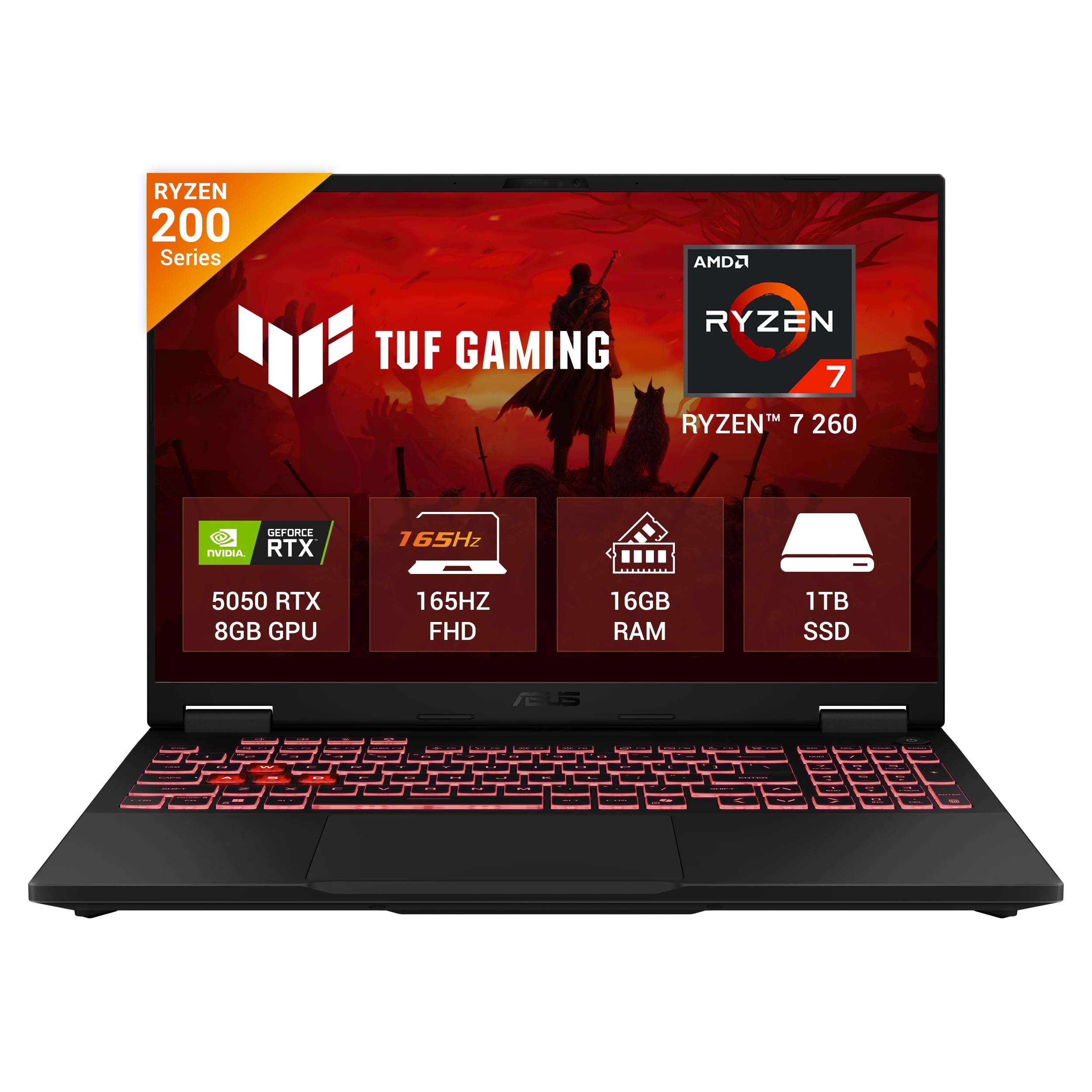 ASUS TUF A16 (2026), AMD Ryzen 7 260, RTX 5050-8GB, 16GB RAM, 1TB