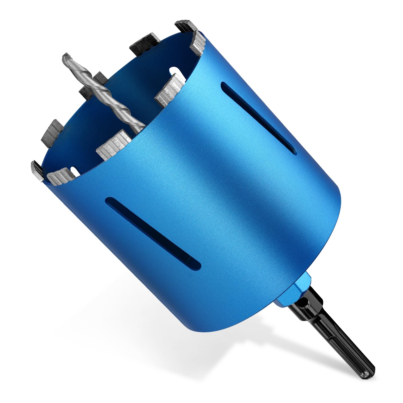 M22 diamentowe wiertło rdzeniowe do wiertarki rdzeniowej z turbo, w zestawie SDS-Max, Ø 162 mm, długość całkowita 200 mm, wiertło do puszek na mokro i na sucho wiertło do puszek diamentowe koronka